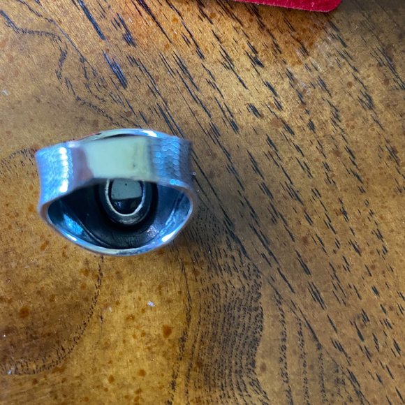 925 Sterling Sliver Men's Ring with Genuine Stone - Picture 5 of 7